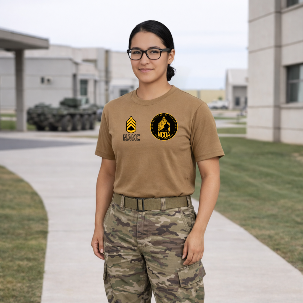 Custom NCOA BLC/Cadre Instructor Coyote Shirt