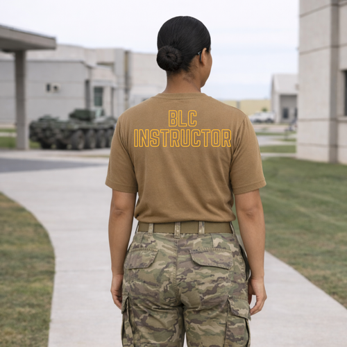 Custom NCOA BLC/Cadre Instructor Coyote Shirt